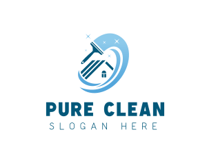 Cleaning Swoosh Housekeeping logo design