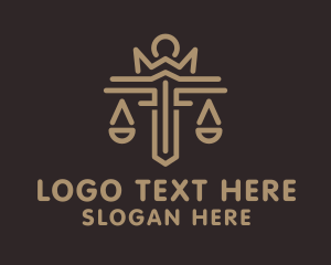 Law - Court House Scale logo design