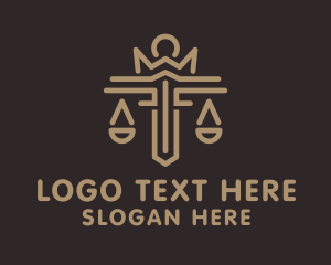 Judge - Court House Scale logo design