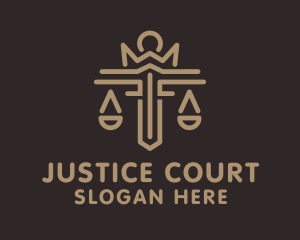 Court - Court House Scale logo design