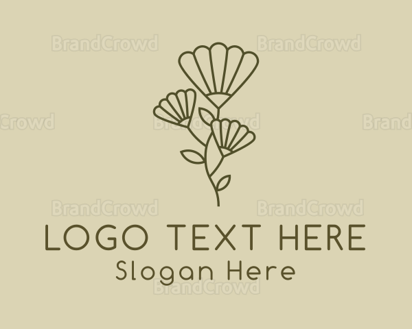 Minimalist Flower Garden Logo