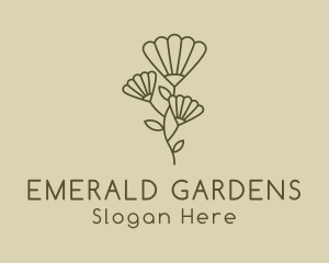 Minimalist Flower Garden logo design