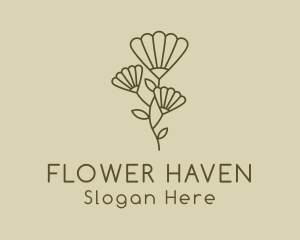 Minimalist Flower Garden logo design