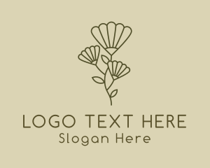 Blogger - Minimalist Flower Garden logo design