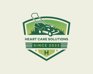 Lawn Mower Grass Cutting logo design