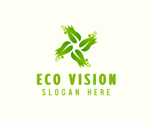 Plant Farming Eco Leaf  logo design