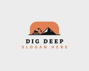 Excavator Mining Machinery logo design