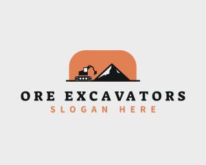 Excavator Mining Machinery logo design