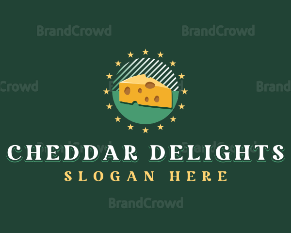 Cheddar Cheese Dairy Logo