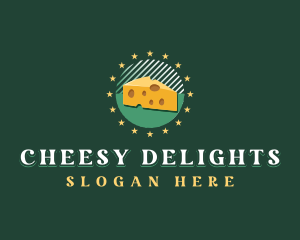 Cheesy - Cheddar Cheese Dairy logo design