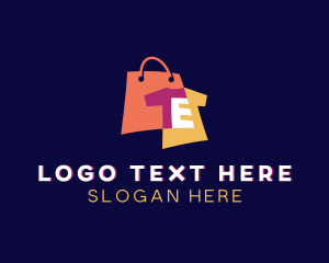 Marketplace - Shopping Apparel Letter E logo design