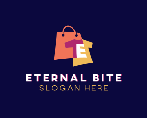 Shopping Apparel Letter E logo design