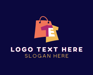 Shop - Shopping Apparel Letter E logo design