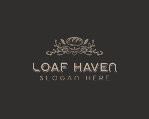 Loaf - Floral Bread Bakery logo design