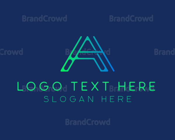Futuristic Letter A Company Logo