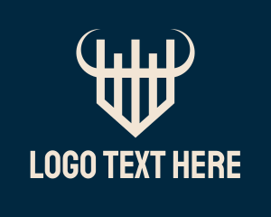Knight - Geometric Viking Shield logo design