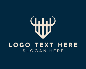 Geometric Viking Shield logo design