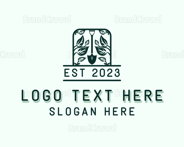 Eco Leaf Shovel Logo