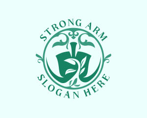 Arm - Plant Shovel Gardening logo design