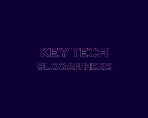 Glitch Neon Tech logo design