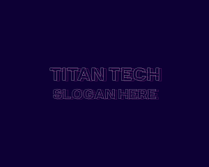 Glitch Neon Tech logo design