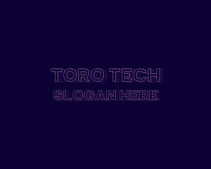 Glitch Neon Tech logo design