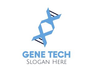 Gene - Diamond DNA Strand logo design