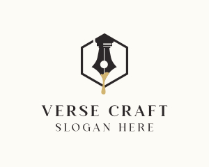 Poem - Writing Pen Ink logo design