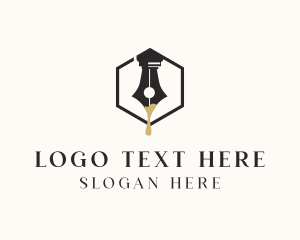 School Item - Writing Pen Ink logo design