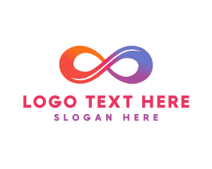 Infinity Symbol - Modern Gradient Infinity Loop logo design
