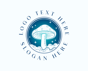 Round - Eco Fungus Mushroom logo design