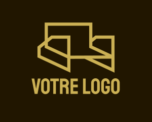 Furnishing - Geometric Home Armchair logo design