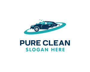 Car Wash Cleaning Business logo design