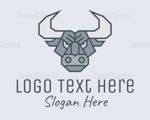 Angry Strong Buffalo Logo