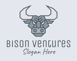 Angry Strong Buffalo logo design