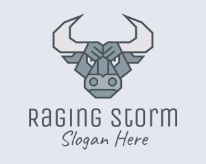 Angry Strong Buffalo logo design