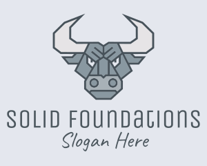 Cattle - Angry Strong Buffalo logo design