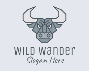 Angry Strong Buffalo logo design