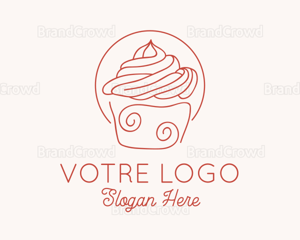 Sweet Cupcake Dessert Logo