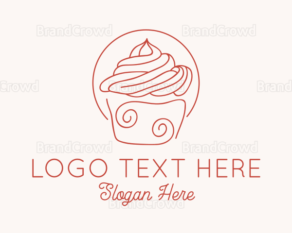 Sweet Cupcake Dessert Logo