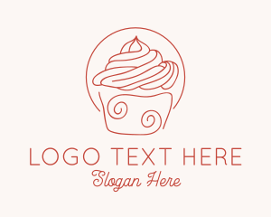 Cafe - Sweet Cupcake Dessert logo design