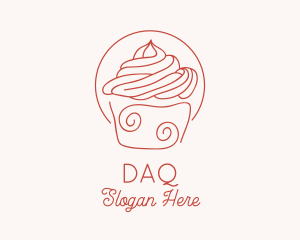 Sweet Cupcake Dessert  Logo