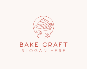 Sweet Cupcake Dessert  logo design