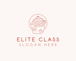 Sweet Cupcake Dessert  logo design