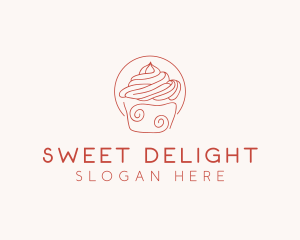 Sweet Cupcake Dessert  logo design