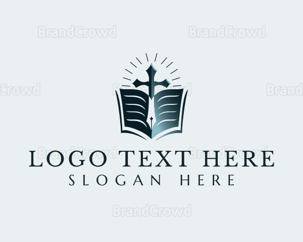 Bible Cross Scripture Logo