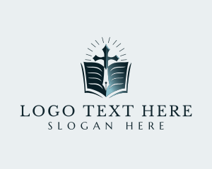 Bible Cross Scripture Logo