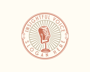 Microphone Recording Studio logo design