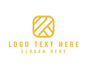 Icon - Line Stripe Square Letter R logo design