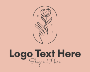 Event Stylist - Minimalist Rosebud Florist logo design